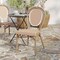 Merrick Lane Celia Stacking Thonet Bistro Style Chair, PE Rattan Seat, and Metal Frame for Indoor/Outdoor Use